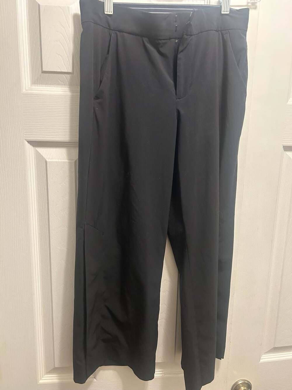 Athleta High-Waisted Wide Leg Performance Trousers with Side Slits